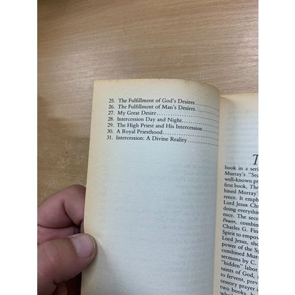 1989 "THE BELIEVER'S SECRET OF INTERCESSION" VINTAGE PAPERBACK BOOK (P2)