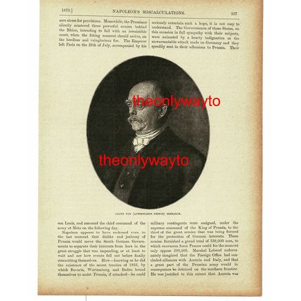 Count Otto Von Bismarck, German Statesman, Book Illustration (Print), c1895