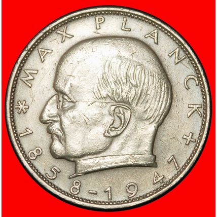 Ⰶ NOBEL PRIZE 1918: GERMANY★ 2 MARKS 1970D PLANCK 1858-1947★LOW START★NO RESERVE