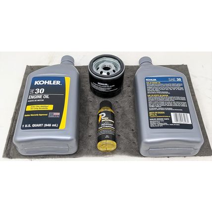 Kohler Genuine 12 050 01-S Oil Change Kit W/Oil Pad SAE30 Oil and Fuel Treatment