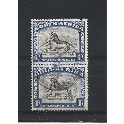 SouthAfrica.SG62 1s Black and Blue Wildebeest Pair.Fine Used.Aug25b
