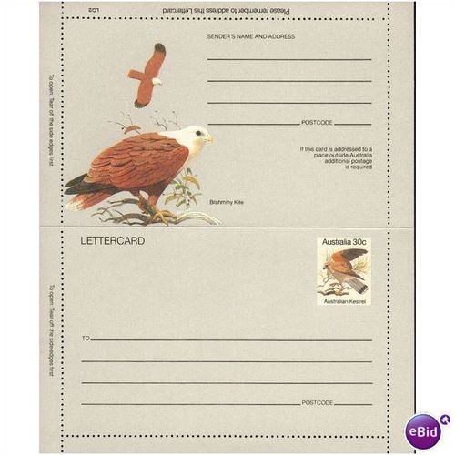 Australia Lettercard - x 3 Birds