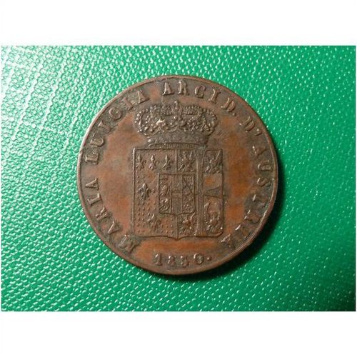 1830 5 Centesimi coin Parma Maria Luigia of Austria Copper