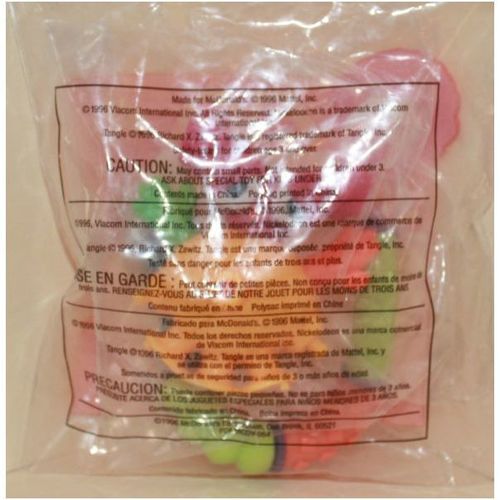 1997 McDonalds Nickelodeon Tangle #4 Yellow Twist A Zoid Mint in Package