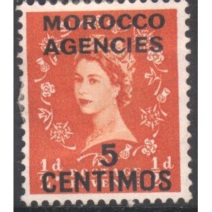 Morocco 1954 - SG189 - 5c on ½d orange - Queen Elizabeth 11 - MH