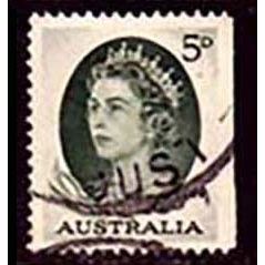 Australia 1963 Queen Elizabeth QE II 5d Used Bkt Stamp