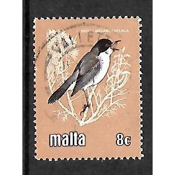 MALTA 1981 BIRDS 8c SARDINIAN WARBLER SG 656 FINE USED