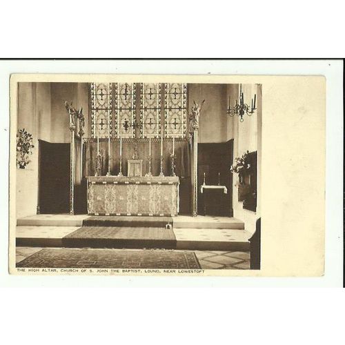 Suffolk LOUND Church Altar Postcard