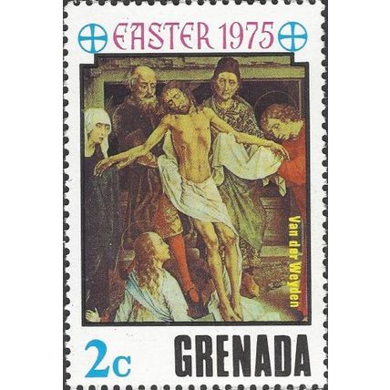 GRENADA, Easter, Entombment, van der Weyden, brown 1975, 2c
