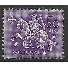 PORTUGAL 1953 50E LILAC MEDIEVAL KNIGHT SG 1093 M MINT #