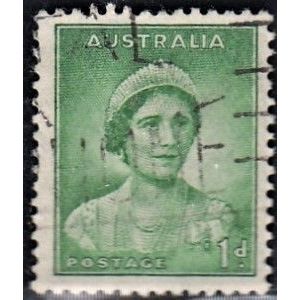 AUSTRALIA, 1937 1d Queen Elizabeth p13.5 X 14, SG 165 (Scott #167), used