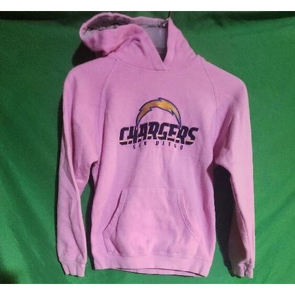 Vintage Reebok Girl's NFL San Diego Chargers Pull Over Hoodie Size Large (14)