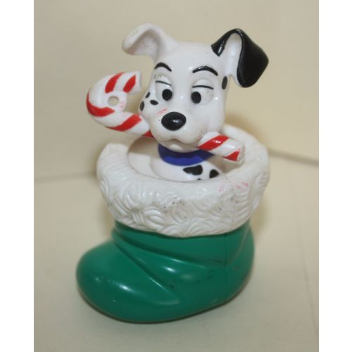 1996 McDonalds Disney's 101 Dalmatians Dog in Green Stocking