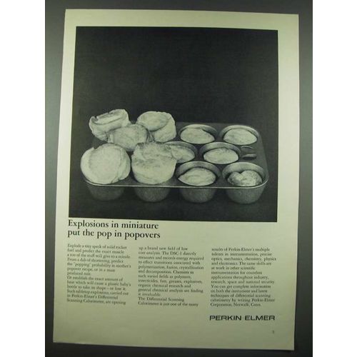 1965 Perkin Elmer Differential Scanning Calorimeter Ad - Explosions in Miniature