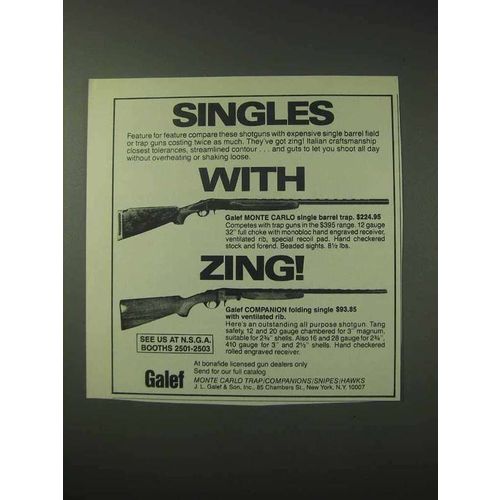 1978 Galef Ad - Monte Carlo and Companion Shotguns