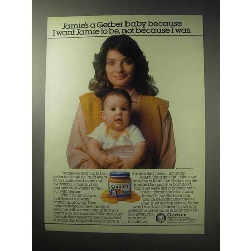 1985 Gerber Strained Carrots Ad - Jamie's a Gerber Baby