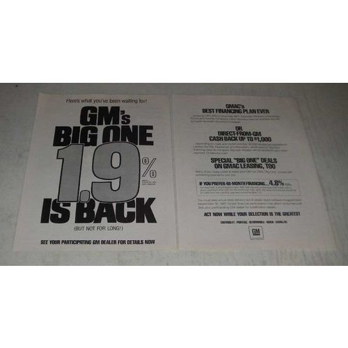 1987 GM Cars Ad- GM's Big One is Back
