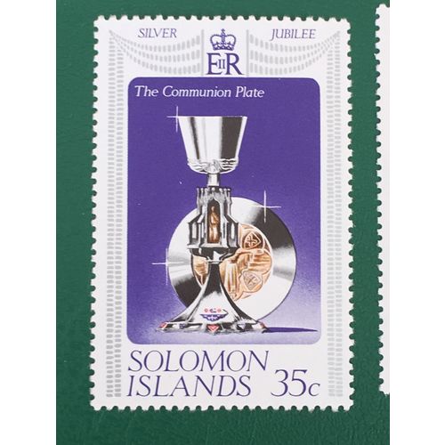 Solomon 1977 Silver Jubilee 35c Communion Plate Unmounted Mint NHM SG 335 stamp