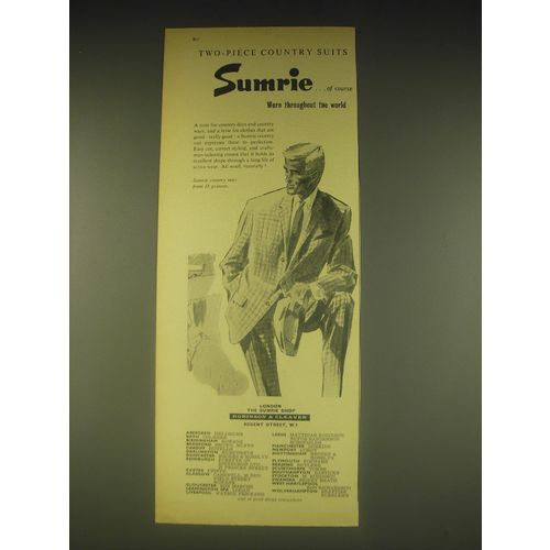 1962 Sumrie Two-Piece Country Suits Ad - Two-Piece Country Suits