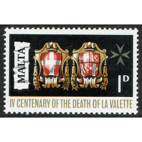 Malta 1968 4th Death Centenary of La Vallette 1d Multicoloured SG405 MM