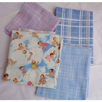 4 Baby Boys Print Fabric Material Cotton Michael Miller Quilting Sewing