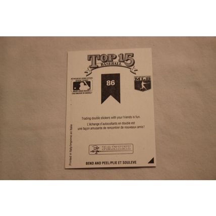 Dennis Eckersley 1991 Panini Top 15 Baseball STICKER NO. 86