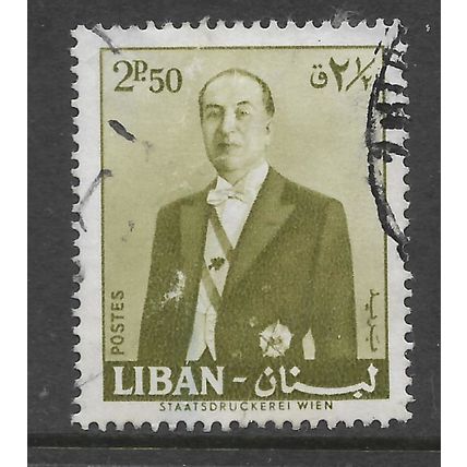 LEBANON 196O 2p.50 OLIVE PRESIDENT CHEHAB SG 658 FINE USED