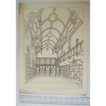 1907 photo-litho Hall of the Charterhouse, London