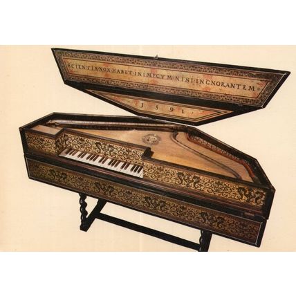 Andre Ruckers Old Harpsichord Bruges Belgium Postcard