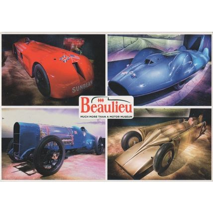 The Beaulieu Sports Classic Car Museum Record Breakers Postcard