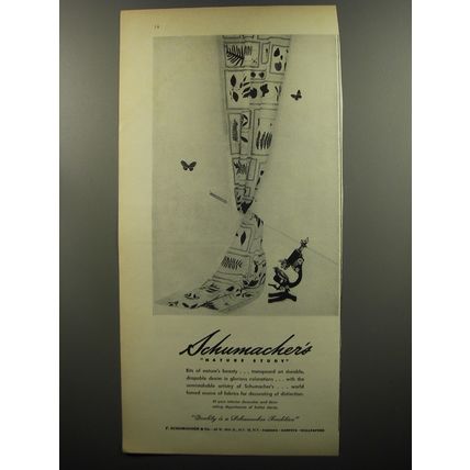 1953 Schumacher Nature Study Fabric Advertisement
