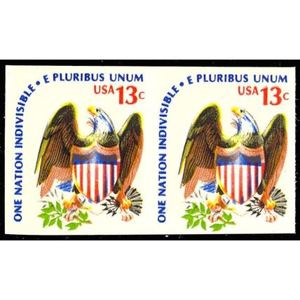 1596a, MNH 13c - IMPERFORATE COIL PAIR & COLOR SHIFT ERROR - Stuart Katz