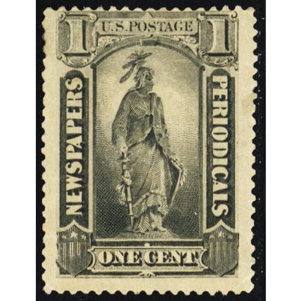 PR81, Mint OG HR 1¢ Newspaper Stamp SCV $95.00 - Stuart Katz