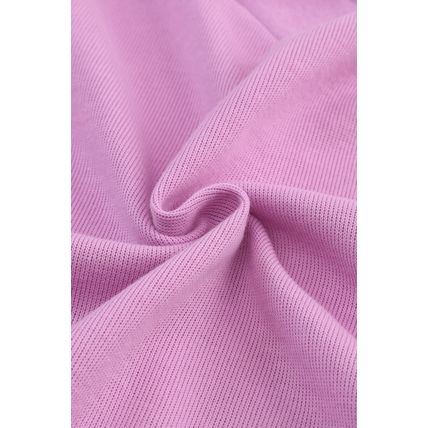 Purple Knitted V Neck Buttoned Cuffs Sweater