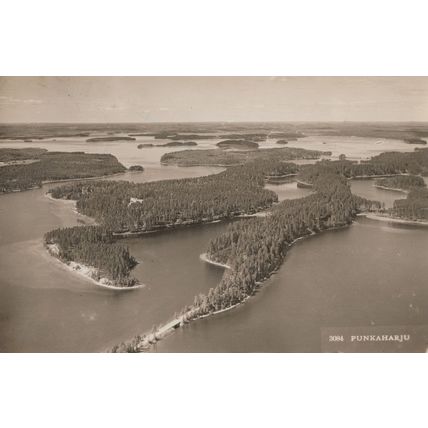 Punkaharju Finland Old Aerial WW1 Real Photo Postcard