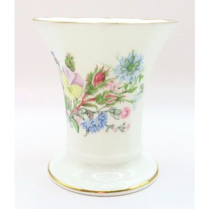 Aynsley Small Floral Vase Wild Tudor 8.8 CM Fine Bone China Gift Home Decor