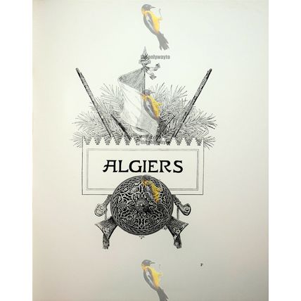 Algiers, Algeria, Coat Of Arms, Book Illustration (Print), 1892