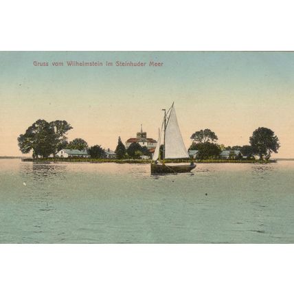 AK Gruss vom Wilhelmstein im Steinhuder Meer German Old Postcard