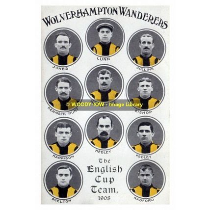 rp14057 - Wolverhampton Wanderers English Cup Team 1908 - print 6x4