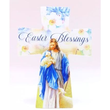 Easter Blessings Free Standing Cross 10.5 CM Christmas Faith Jesus