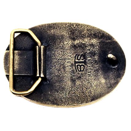 1970s Bucking Bronco Belt Buckle Rodeo Horse Western Cowboy BTS SOLID BRASS USA