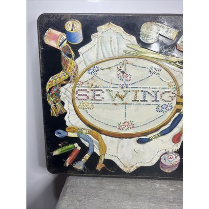 Sewing Metal Box Genuine Dodo 1983 London England EMPTY Collectible Tin Decor