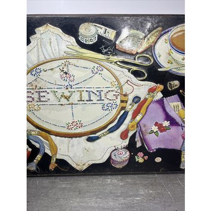 Sewing Metal Box Genuine Dodo 1983 London England EMPTY Collectible Tin Decor