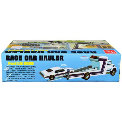 Skill 3 Model Kit Ford LN 8000 Race Car Hauler Louisville Line 1/25 Scale Mod...