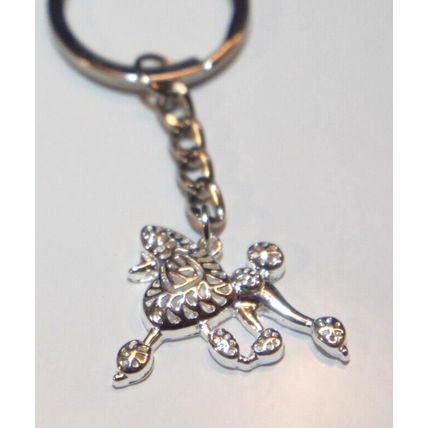 POODLE DOG KEY RING WITH KEY CHAIN & VELVET GIFT BAG