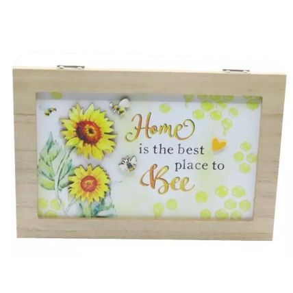 Bee Jewellery Box Home is the Best Place To Bee 7.3 CM Gift Home Decor