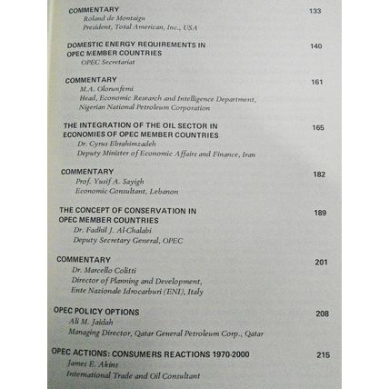 OPEC and Future Energy Markets : Proceedings of the OPEC Seminar, Vienna, 1979
