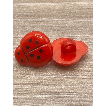 14mm Acrylic LadyBird Mixed Colours Shank Buttons Sewing Knitting Crafts