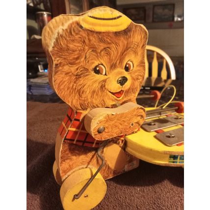 Old Vintage Original Fisher Price Teddy Zilo # 734 7 3/4" Tall 1964