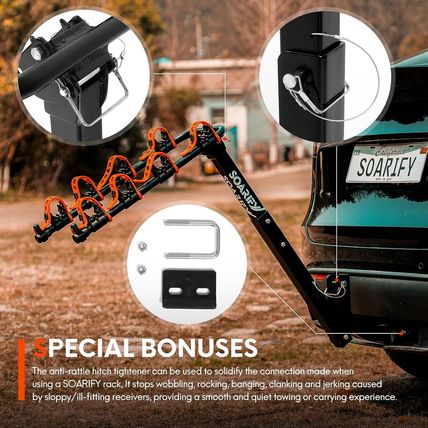 Hitch Bike Rack Mounts on Car, SUV, RV, 2" Hitch Receiver, 4 Bike Capacity, 143